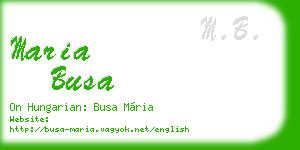 maria busa business card